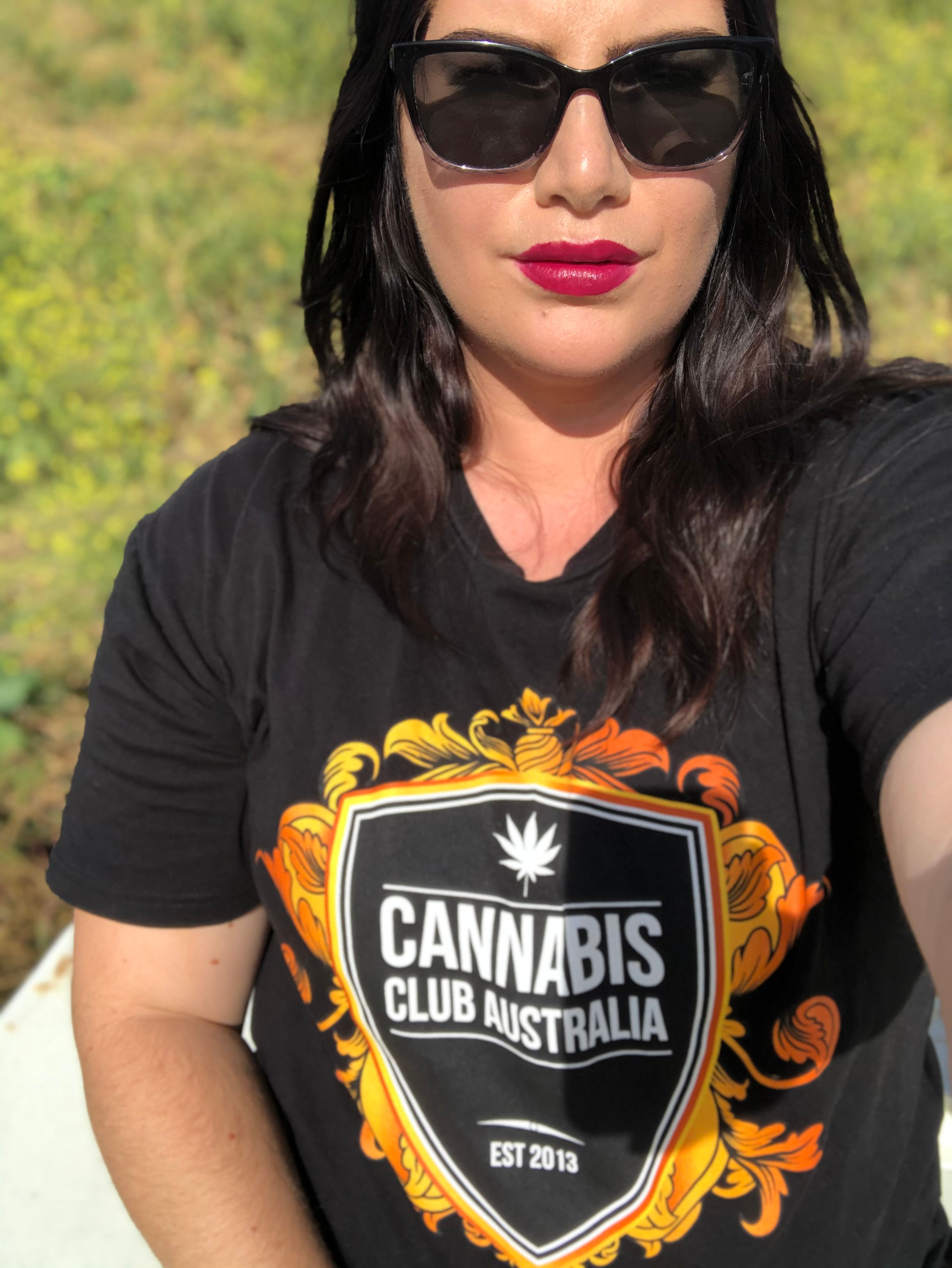 Official Cannabis Club Australia (Black Shield) T-Shirt