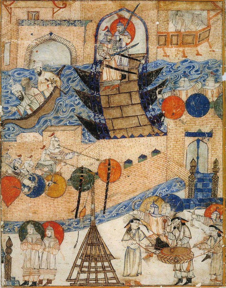 Siege of Baghdad by the Mongols, led by Hulegu Khan