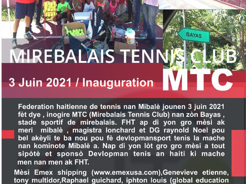 Inauguration Tennis Club de Mirebalais