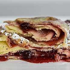 Raspberry Jam / Powdered Sugar Crêpe