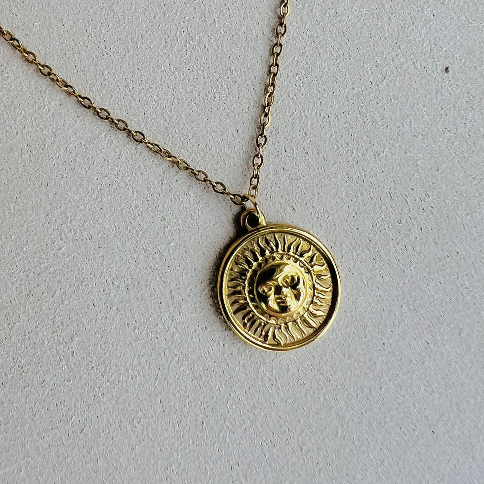 Stainless steel Ketting met Zon bedel