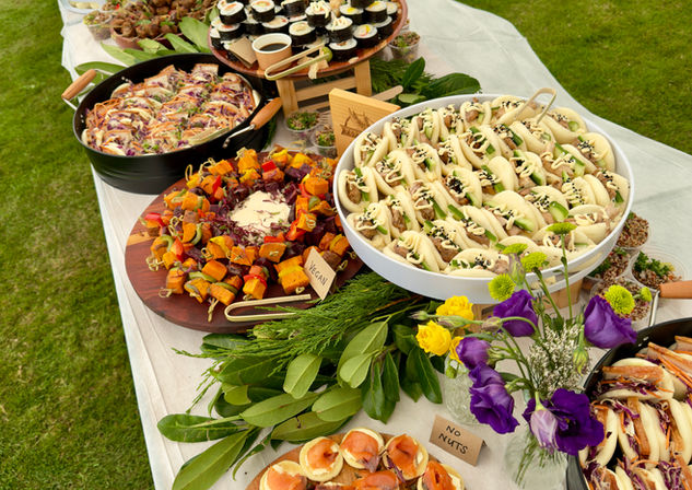 Finger Food Grazing Table styled by Fern & Feta Catering for a milestone birthday.
