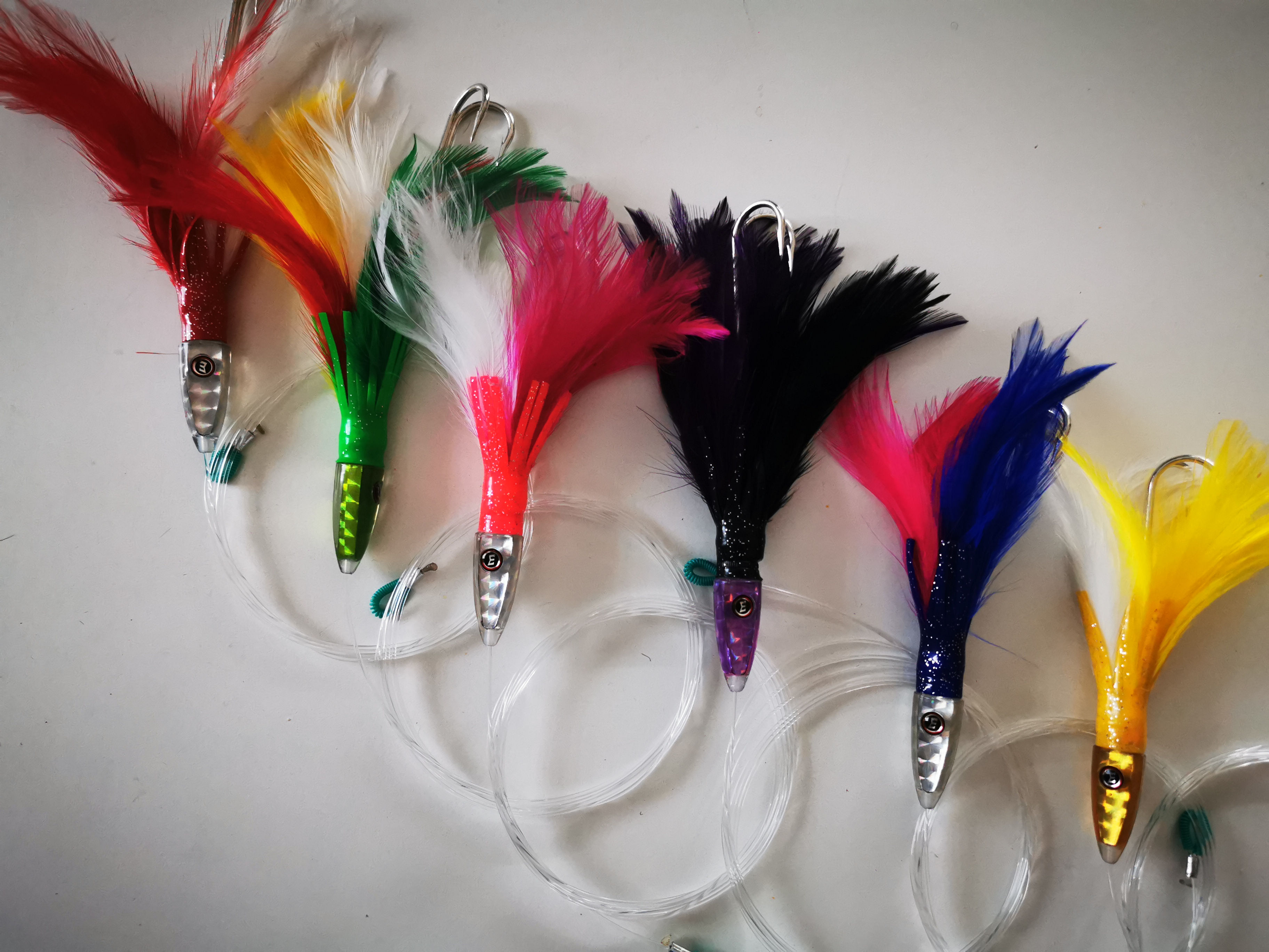 6er Feder Lures Set mit Lures Tasche