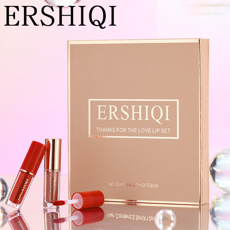 Thumbnail: 12 pcs Moisturizing Velvet Matte Lipstick Gift Box