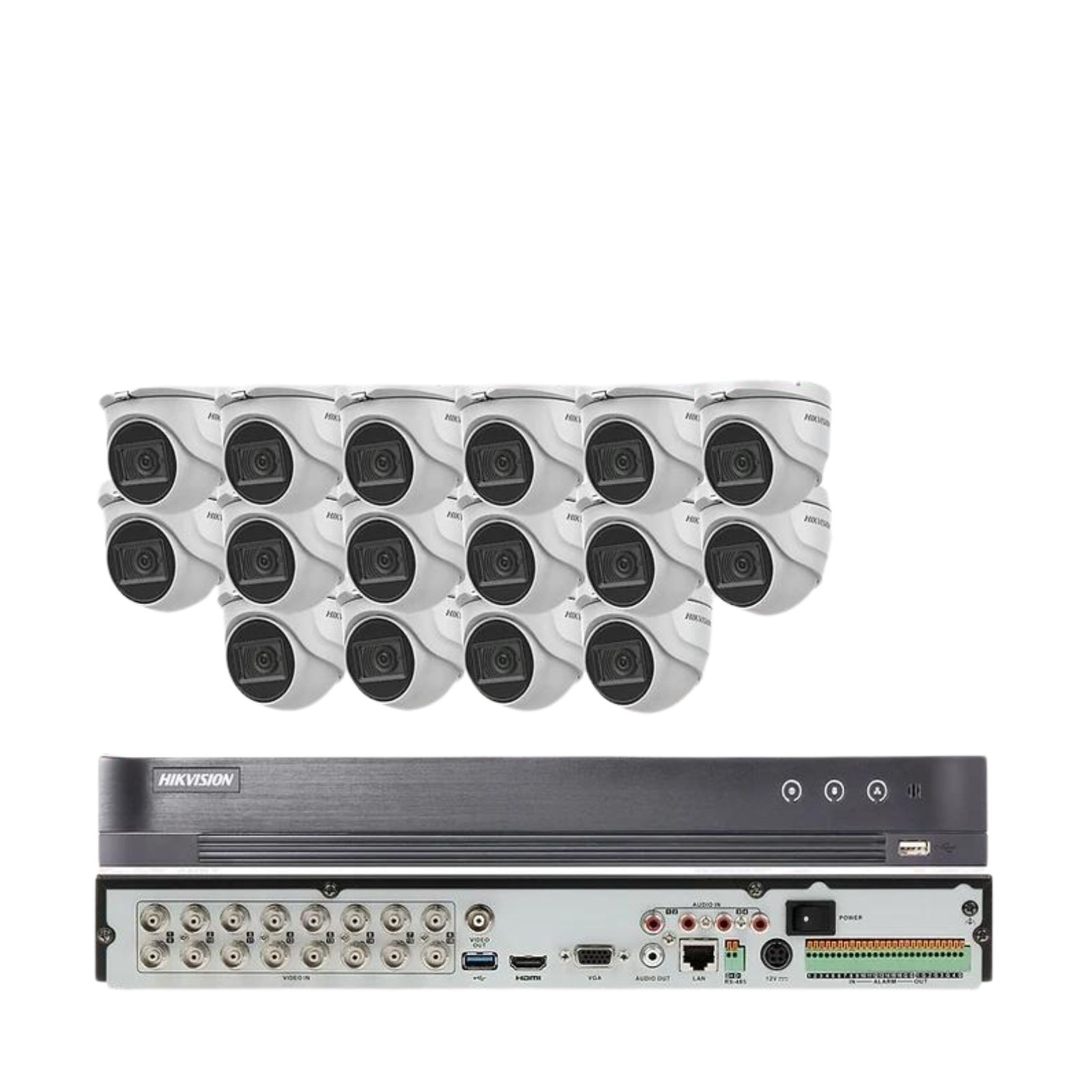 HIKVISION 4K 16CH CCTV KIT SECURITY CAMERA SYSTEM MINI DOME TURBO HD W/AUDIO