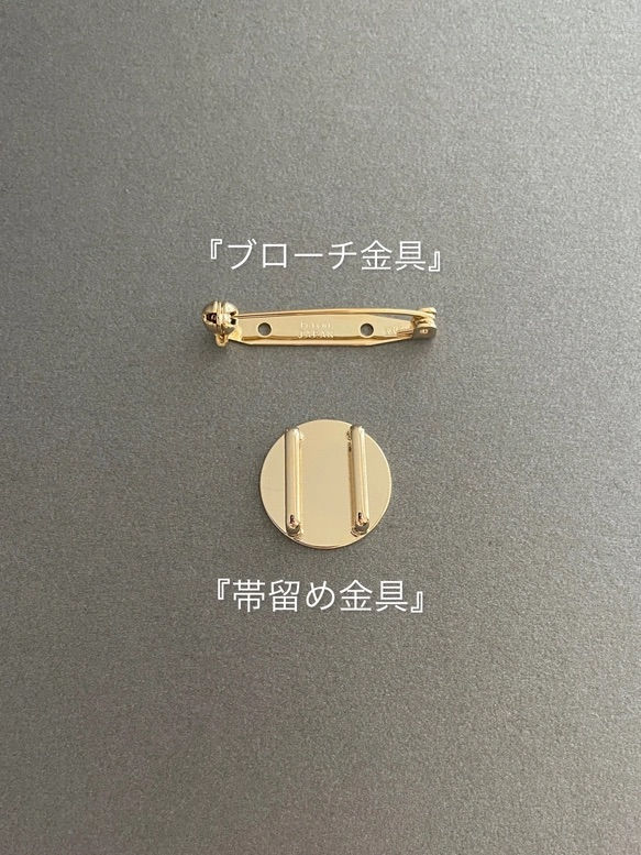 縮圖：淡彩系列 - 胸針(方形) 古色金 乳白色