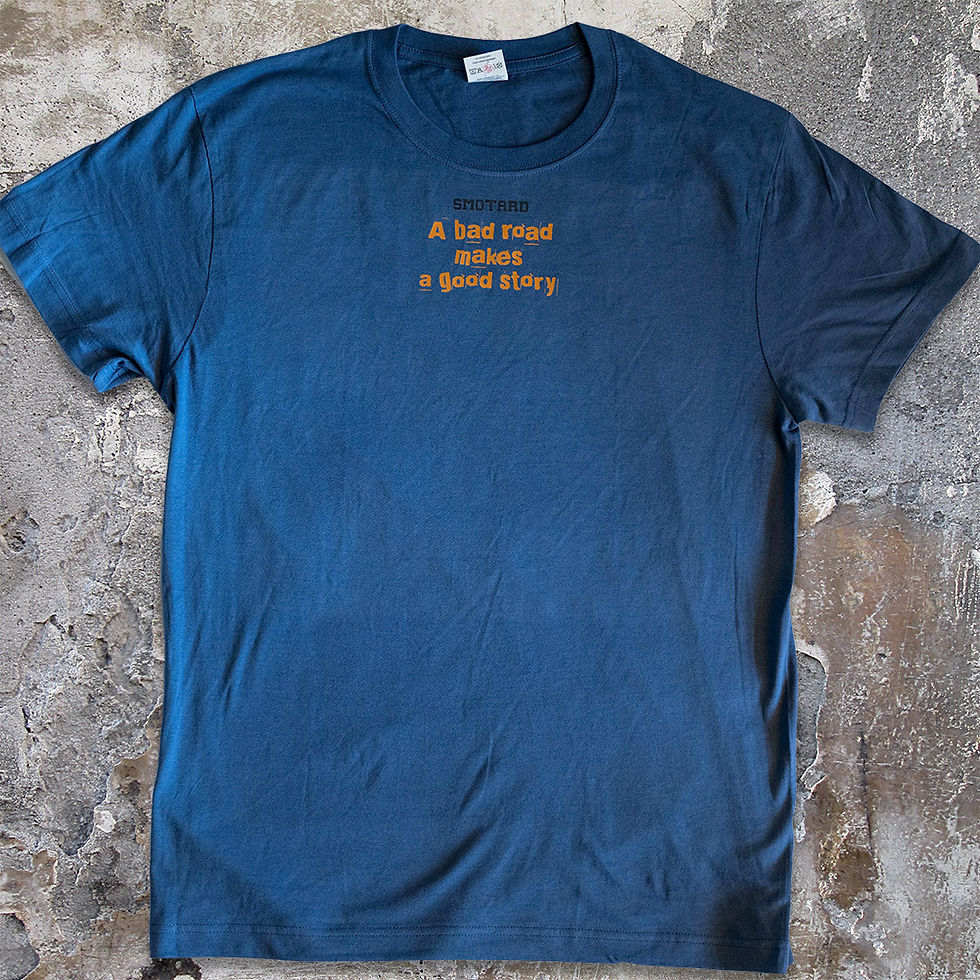 Thumbnail: T shirt cotone blu vista di fronte