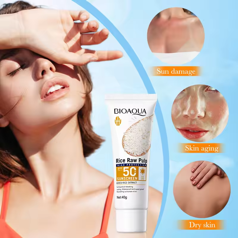 Thumbnail: Facial Sunscreen Cream SPF 50+ Body Protector Solar Lotion Long-Lasting Non-Grea