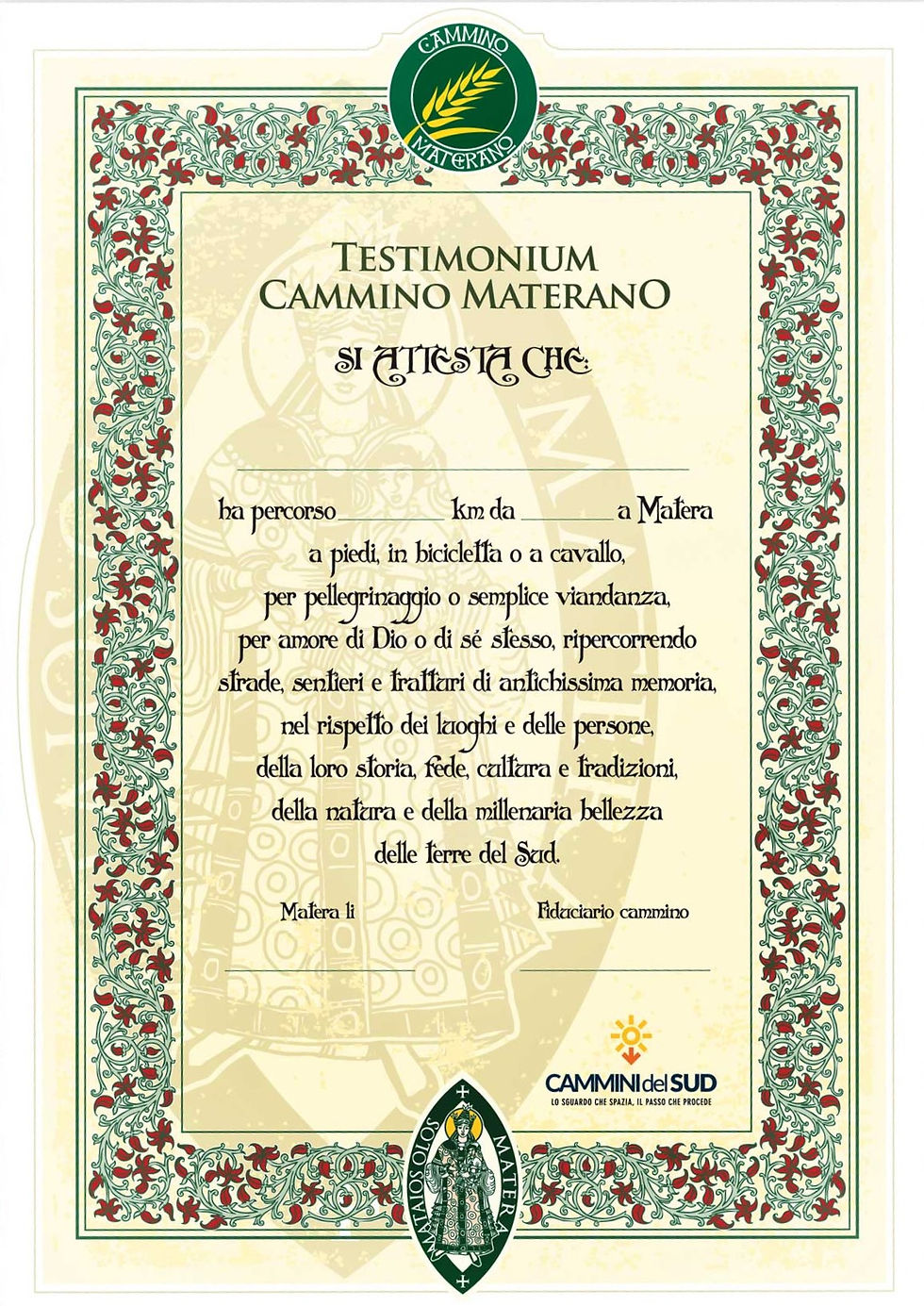 Testimonium Cammino Materano