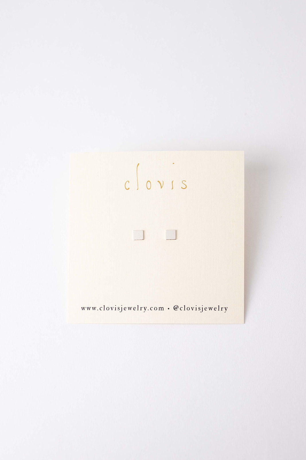 Tiny Square Stud Earrings