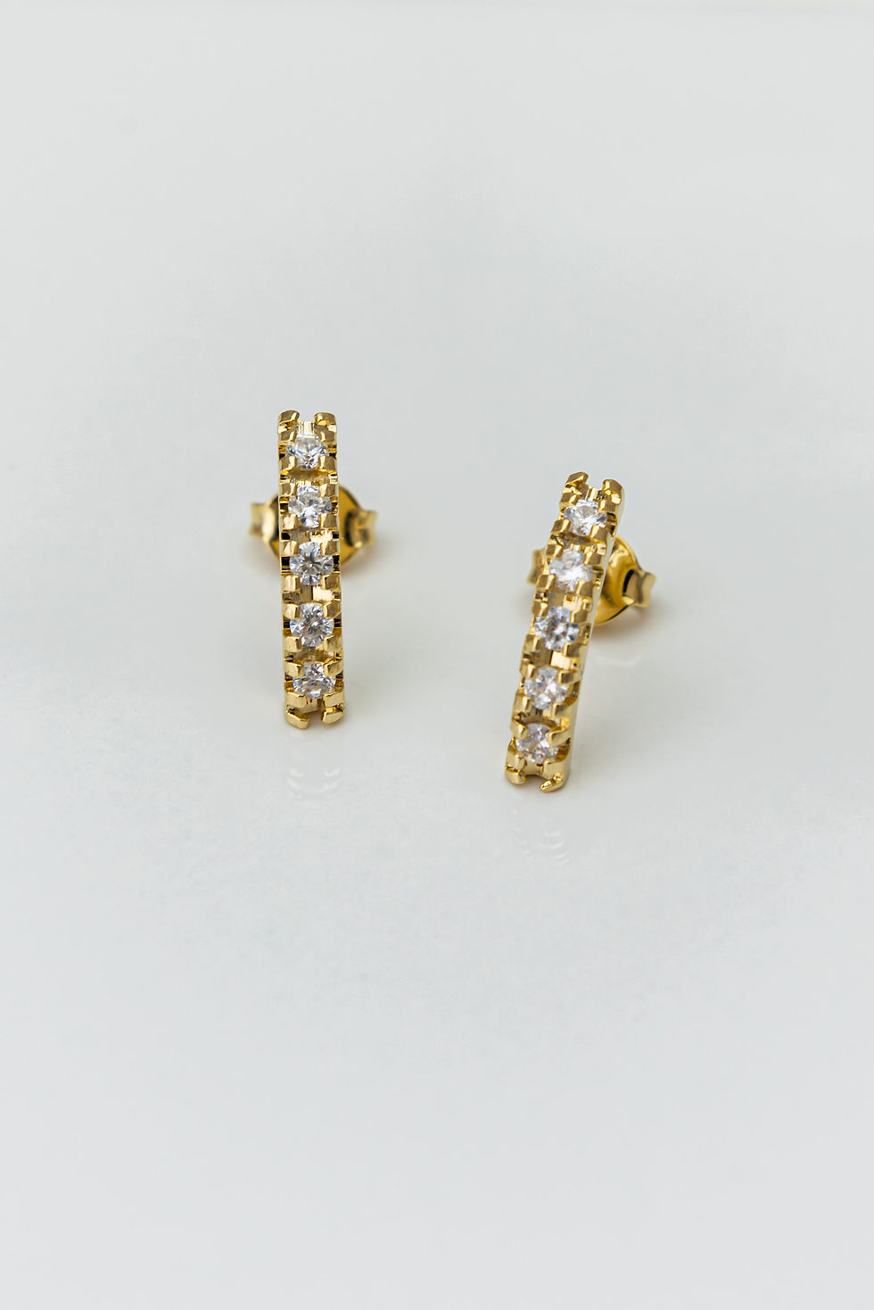 Thumbnail: Arched Gem Studs | Gold Filled