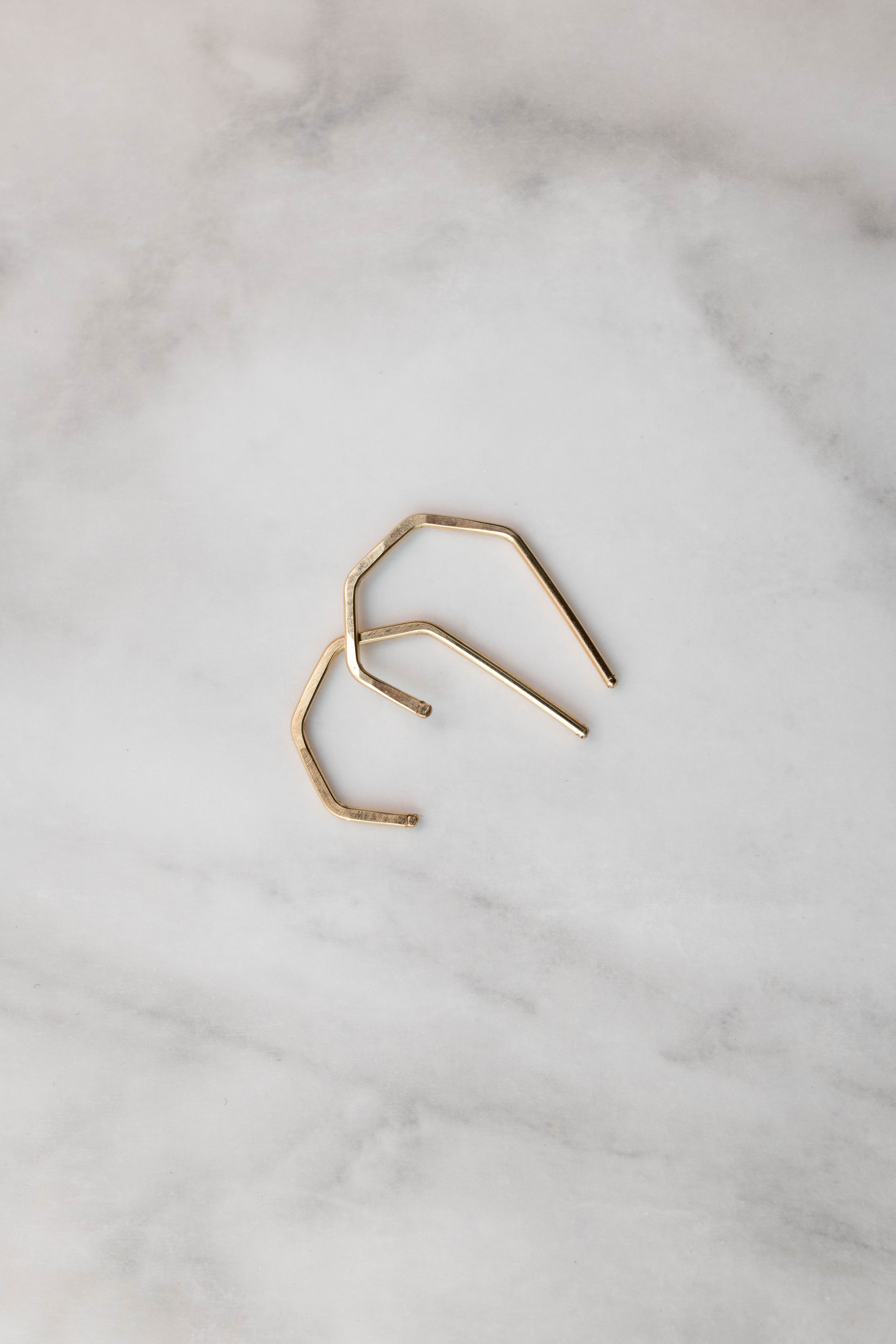 Geo Stud Earrings | Gold Filled