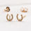 Thumbnail: 14K Gold + Diamond Horseshoe Studs