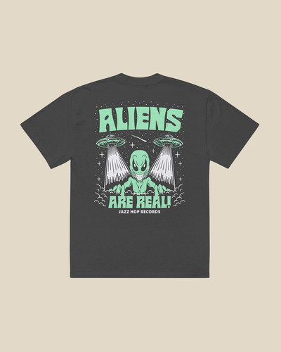 Aliens Are Real! Tee (Faded Black) | The Jazz Hop Café