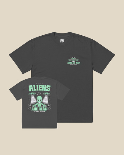 Aliens Are Real! Tee (Faded Black) | The Jazz Hop Café