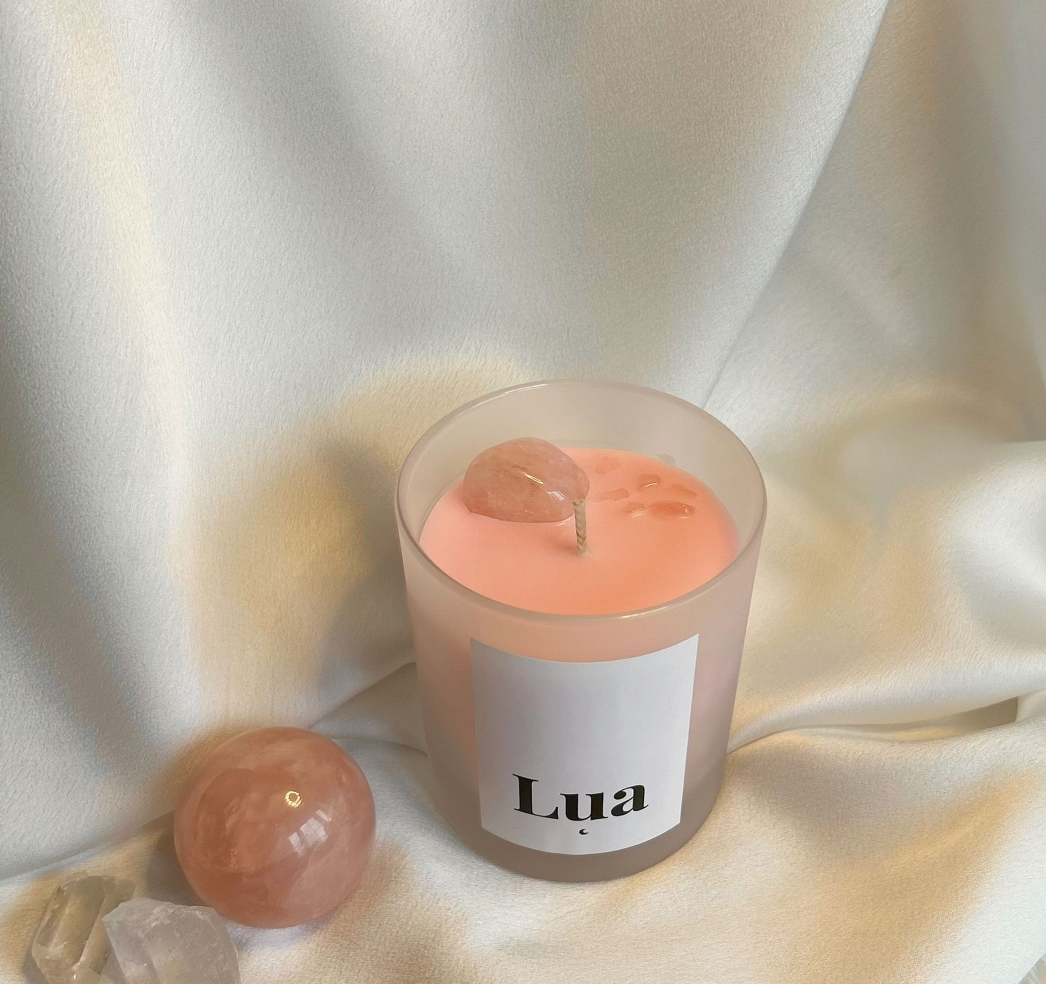 Pink glow up candle