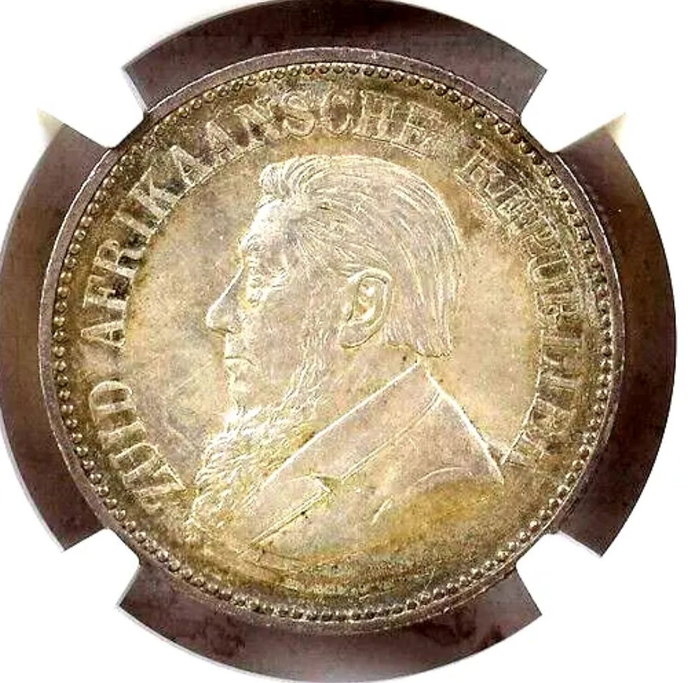 Thumbnail: 1897 South Africa 2 1/2 Shillings Halfcrown NGC MS63