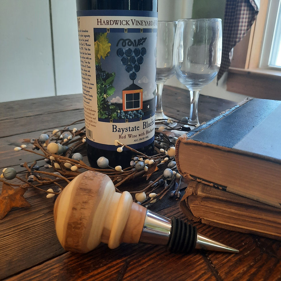 Thumbnail: Live Edge Lilac Wood Wine Stopper