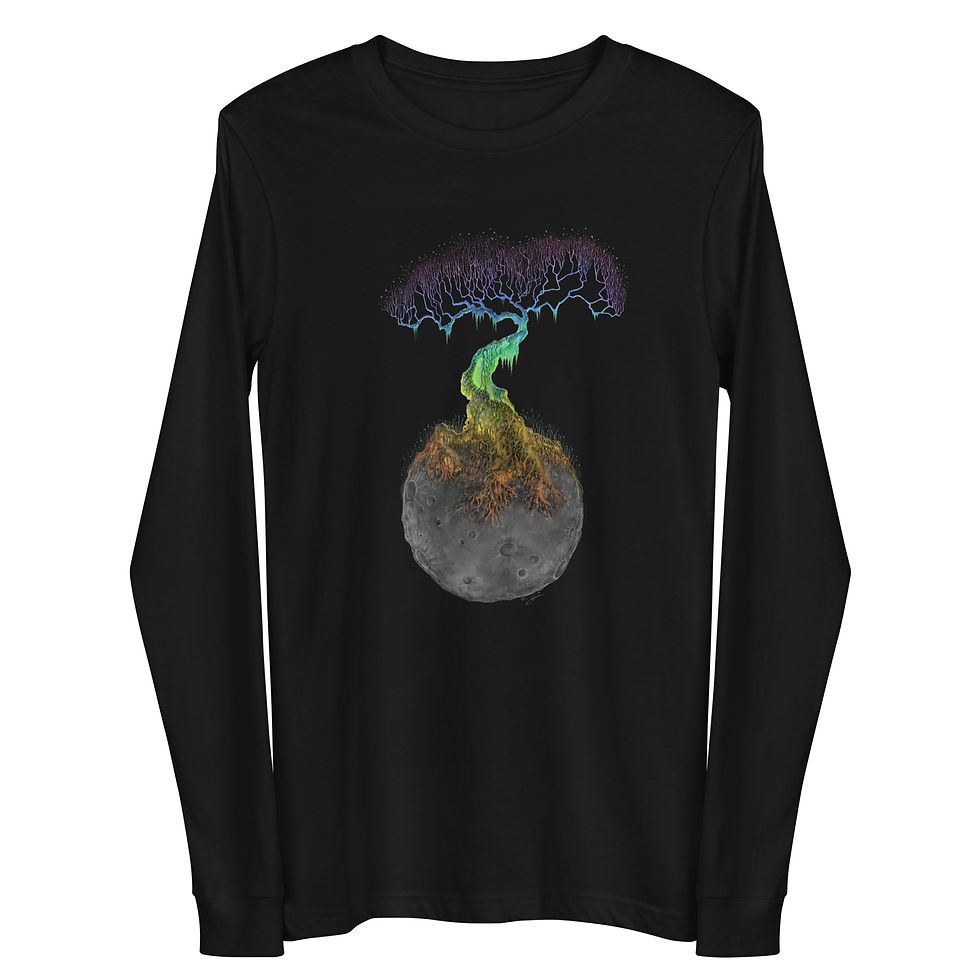 Thumbnail: Moon Tree Rainbow Art T-shirt Birch Moon