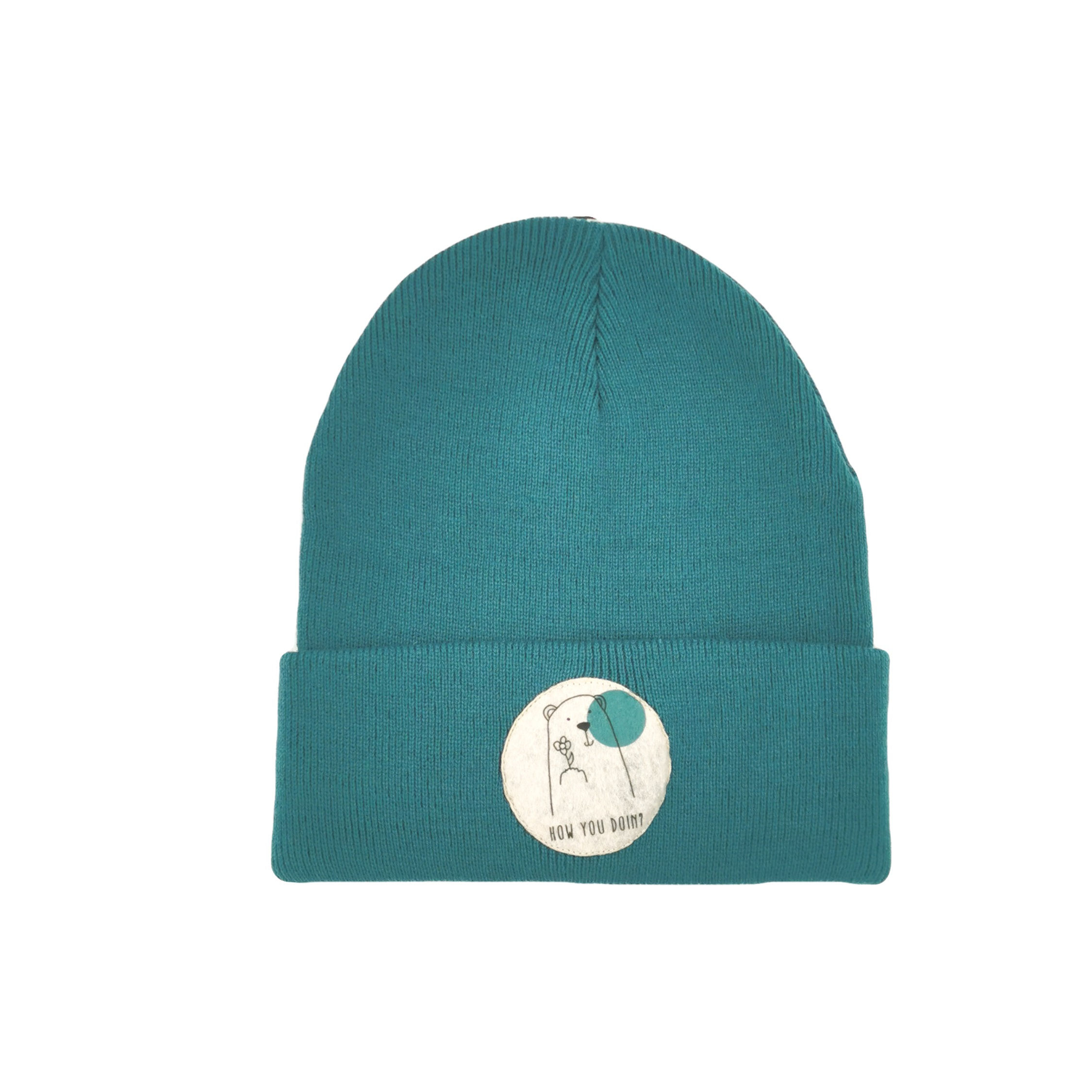 Modna muška ženska oversize kapa plava zelena sa logom how you doin gde si