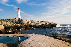 Lighthouse on a rocky shore