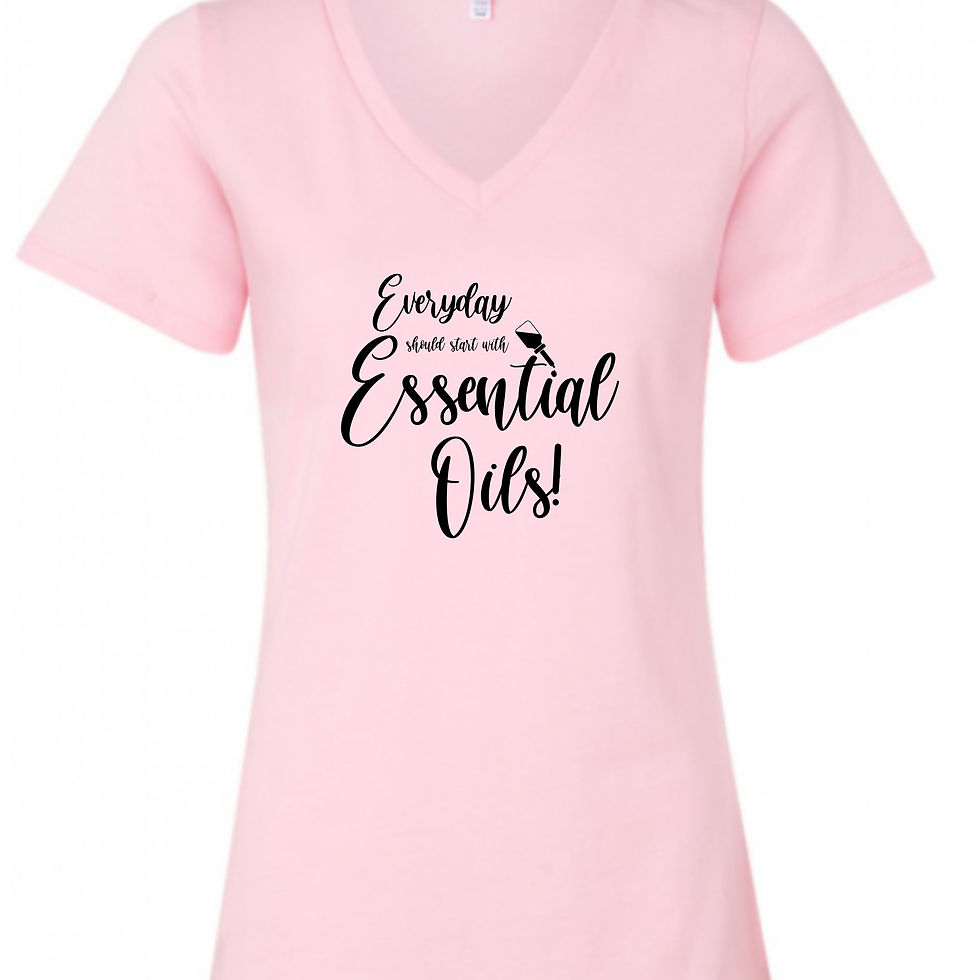 Thumbnail: Everyday Should Start With Essential Oils Short Sleeve V-Neck (E_07)