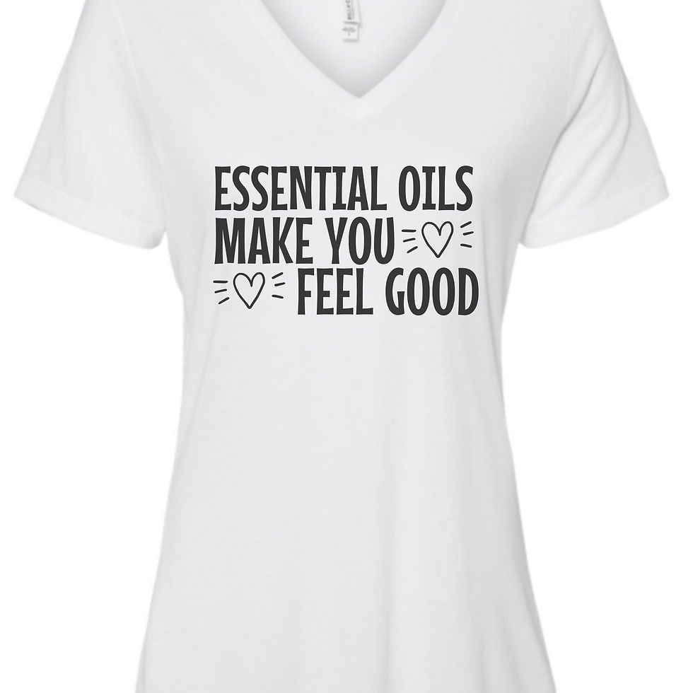 Essential Oils Make You Feel Good Short Sleeve V-Neck (E_01)