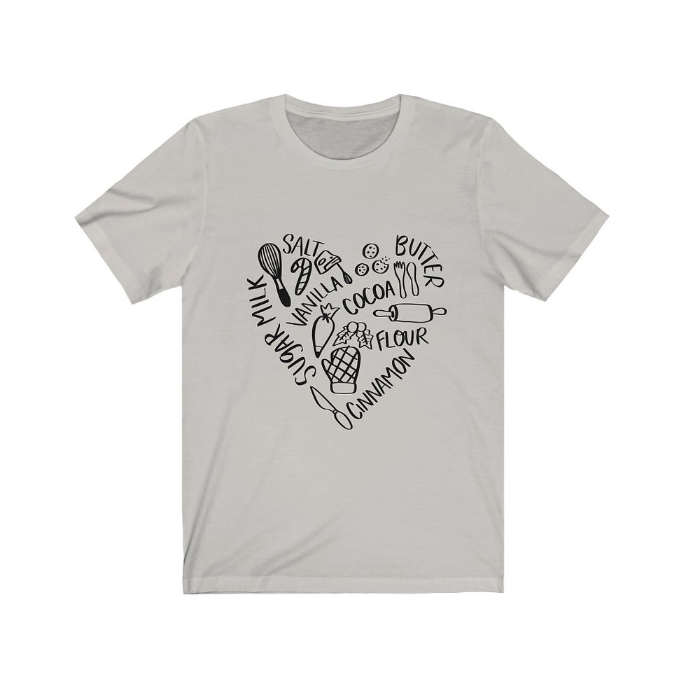 Thumbnail: Christmas Baking Heart Unisex  Short Sleeve Jersey Tee