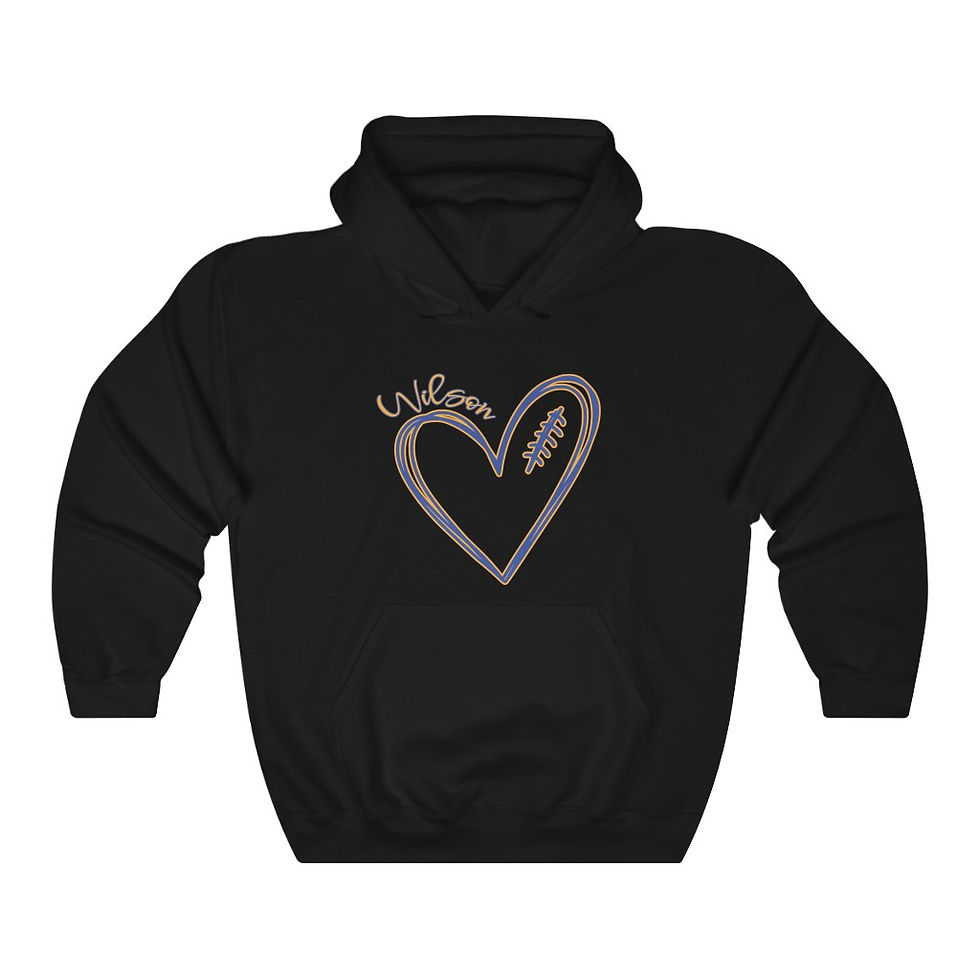 Thumbnail: Wilson Football Heart Unisex Heavy Blend™ Hooded Sweatshirt