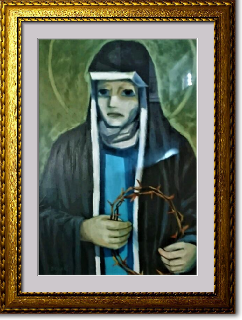 Addolorata - 196? Olio su Tela --x-- Collezione Privata