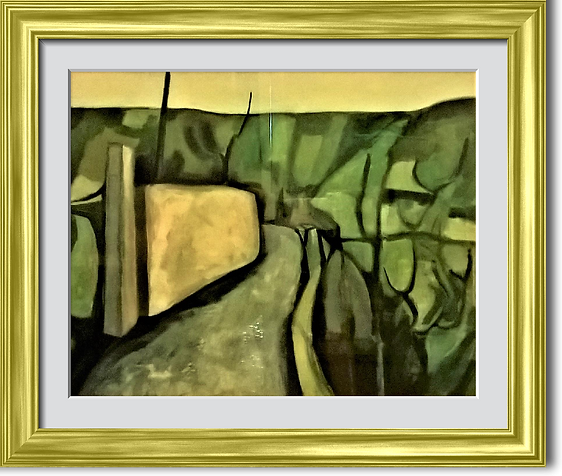 Strada in collina - 196? Olio su Tela --x-- Collezione Privata