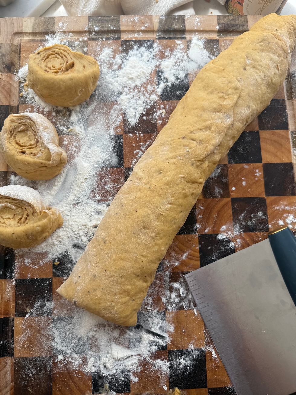 The bench scraper was efficient and made for messier rolls. They feel a bit cozier in my opinion!