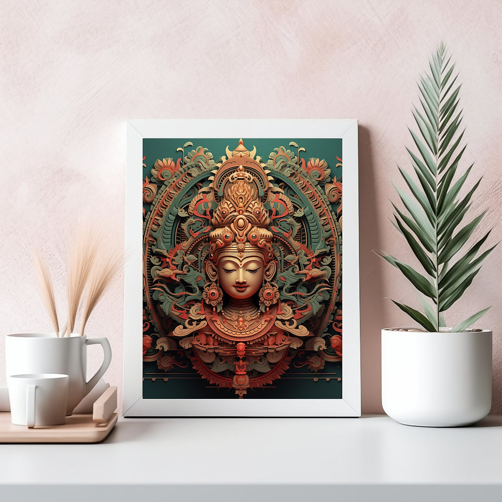 Thumbnail: Majestic Tranquility: Goddess Durga in Divine Bloom
