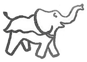 An elephant with a cape on, called Elliot.