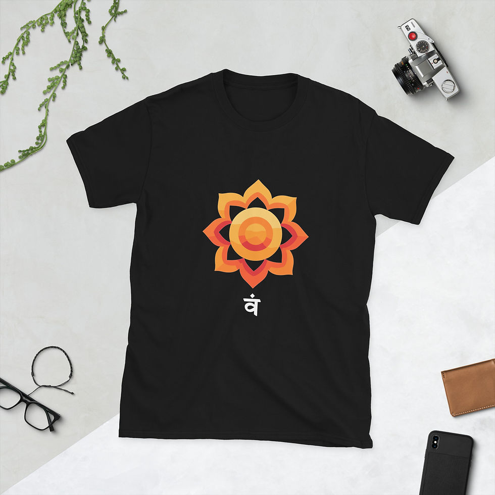 Thumbnail: Sacral Chakra Unisex T-Shirt– Spiritual Svadhisthana Symbol Tee