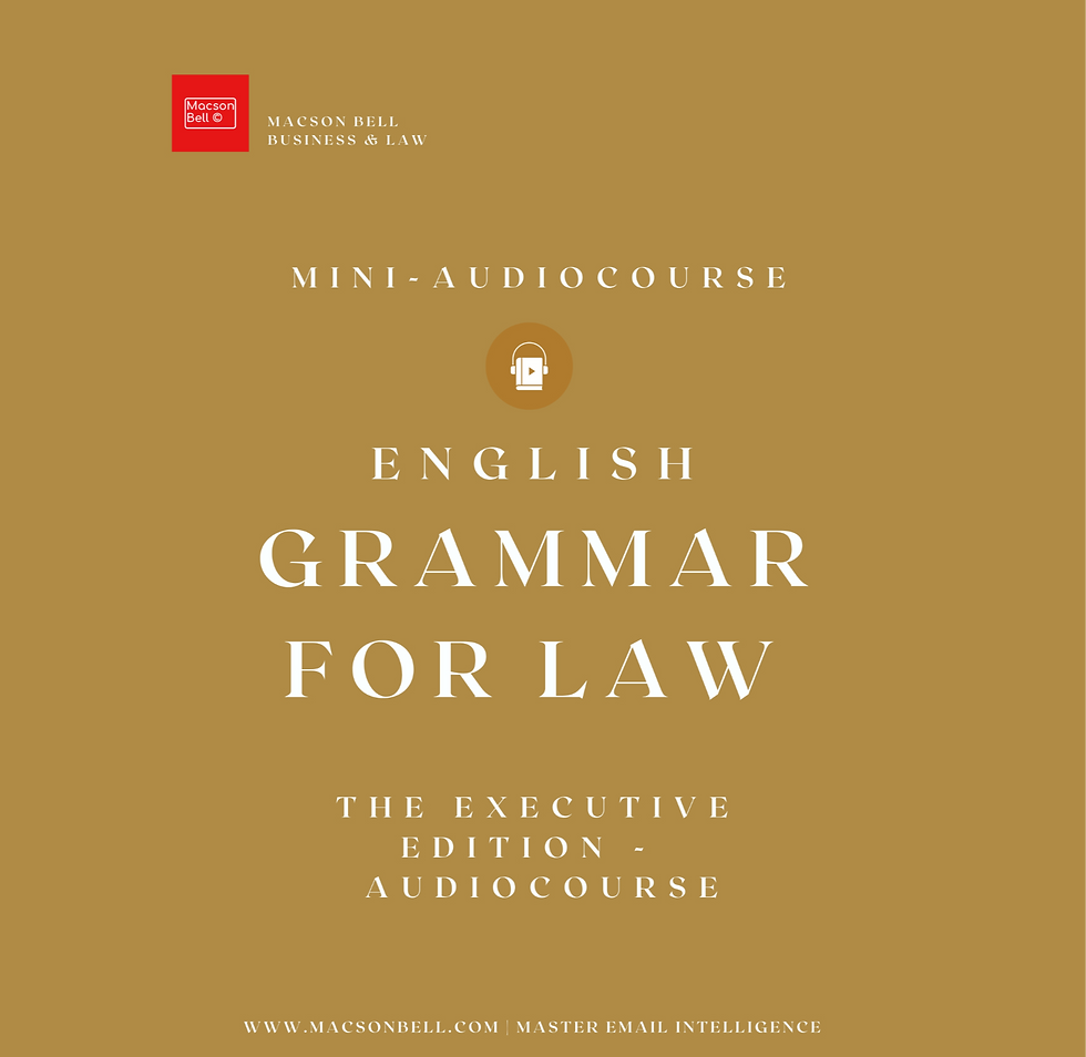 Grammar for Lawyers Audiobook: Better English for Law