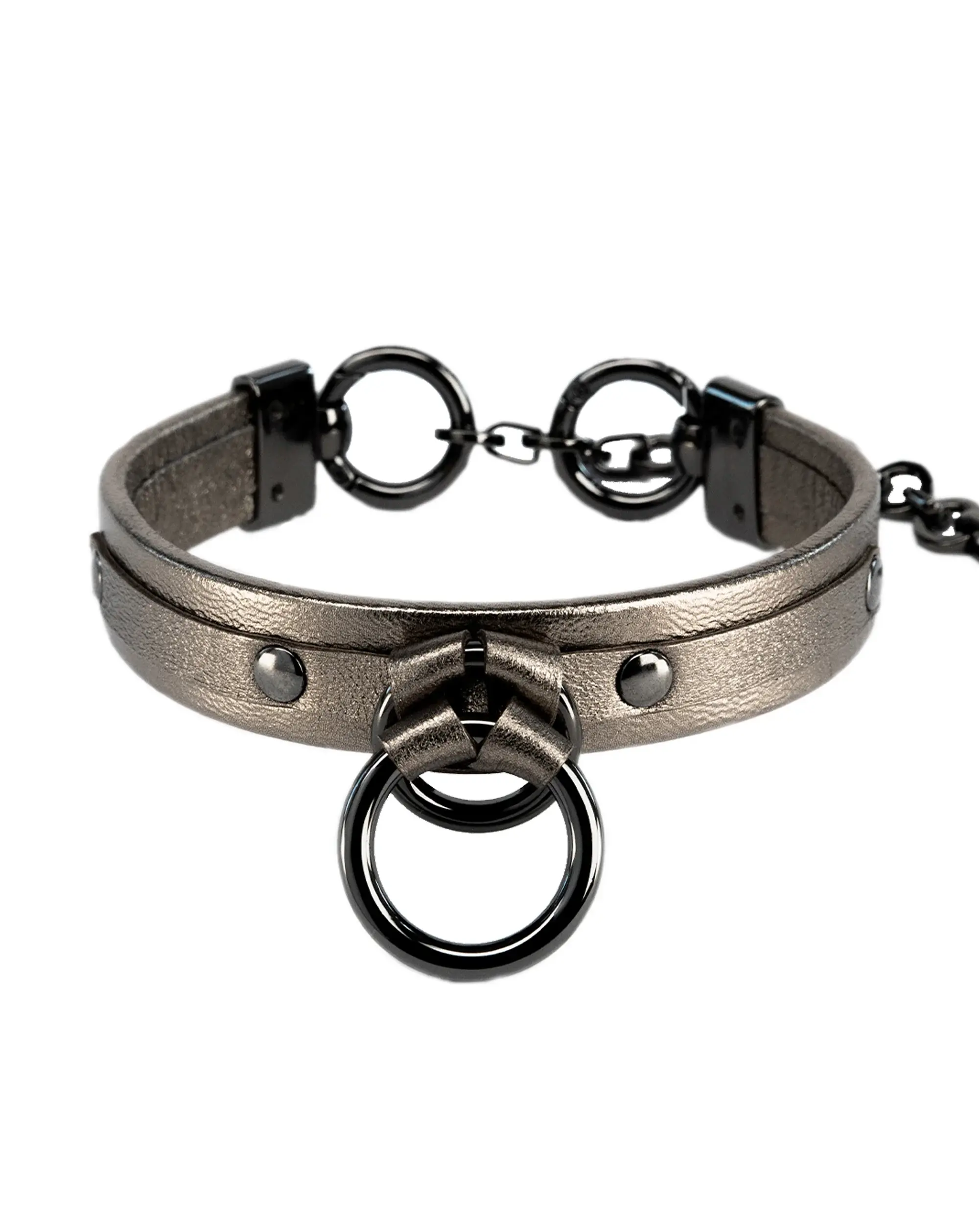 Obojek Asche & Gold — bronz a grafit