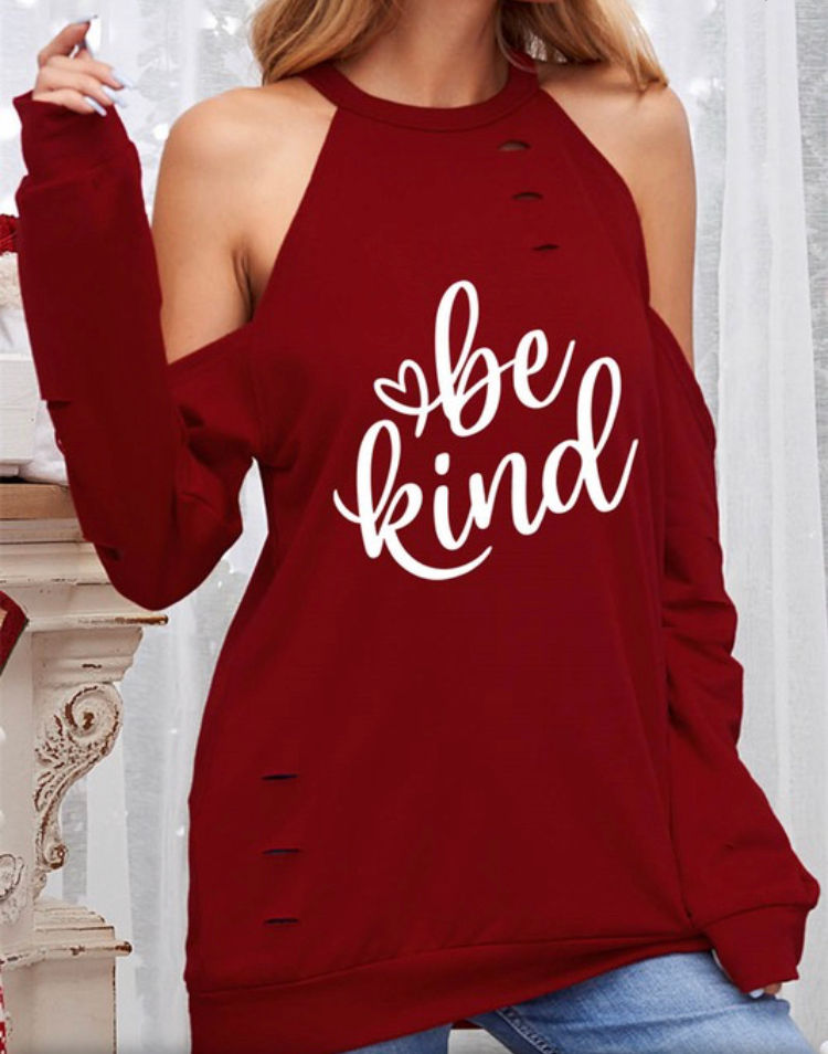 Be Kind Off Shoulder Sweater