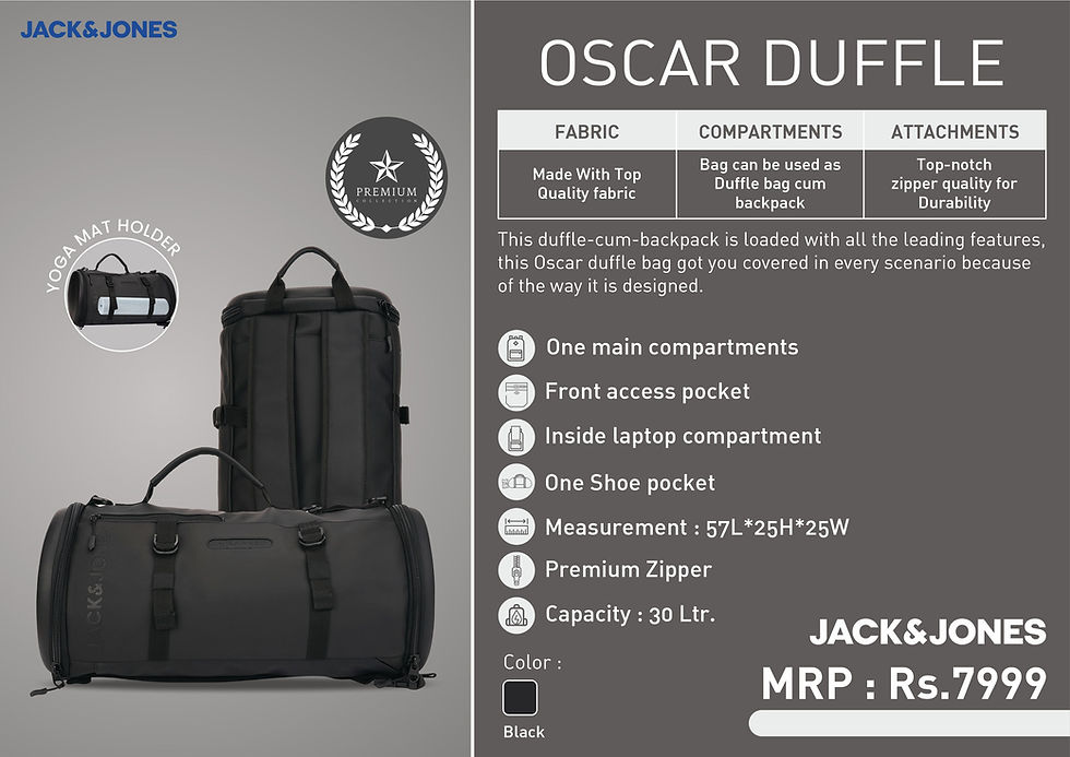 Thumbnail: Duffle Bags | JACK & | Oscar Duffle| D3500