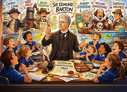 Character-led history incursion bringing Australian history, literature and curious learning to life.