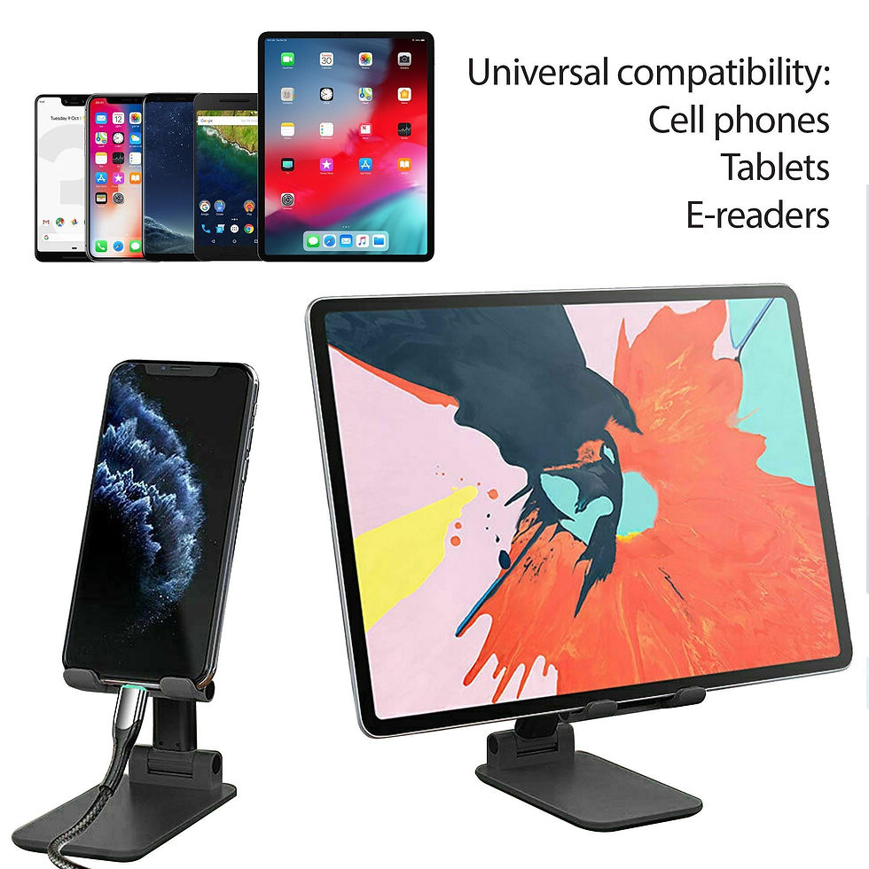 Thumbnail: Adjustable Universal Tablet Stand Desktop Holder Mount Mobile Phone iPad iPhone