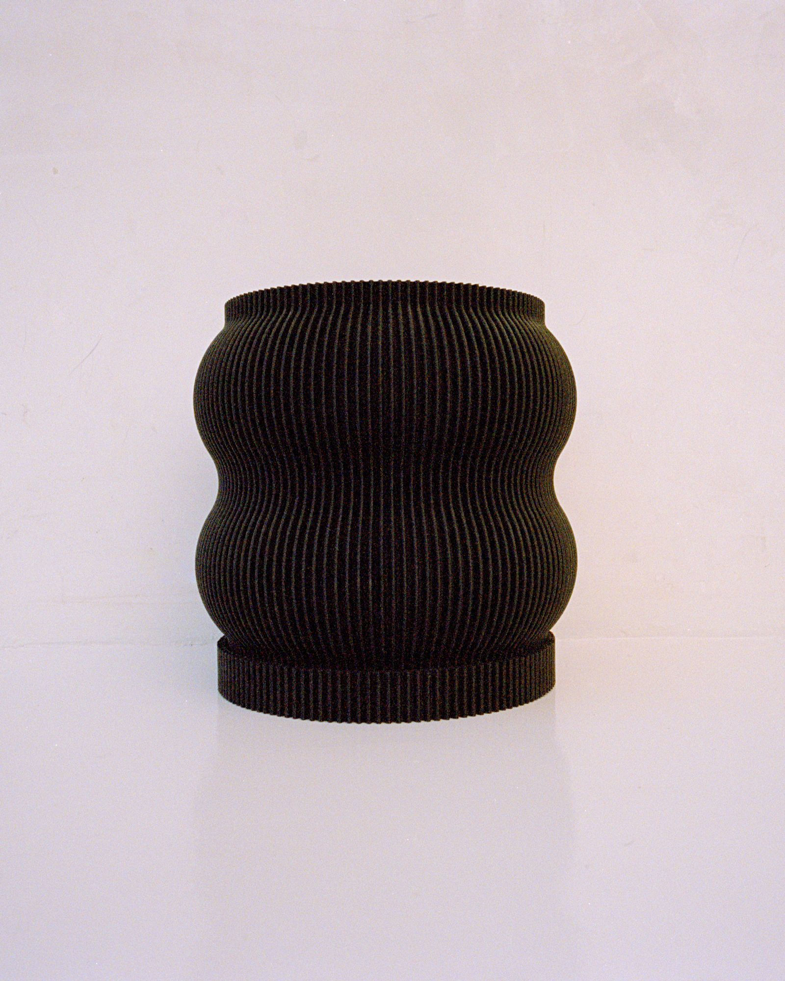 Solah Design Black Groovy Planter Pot