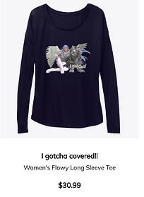 Black T-shirt with angel and tiger