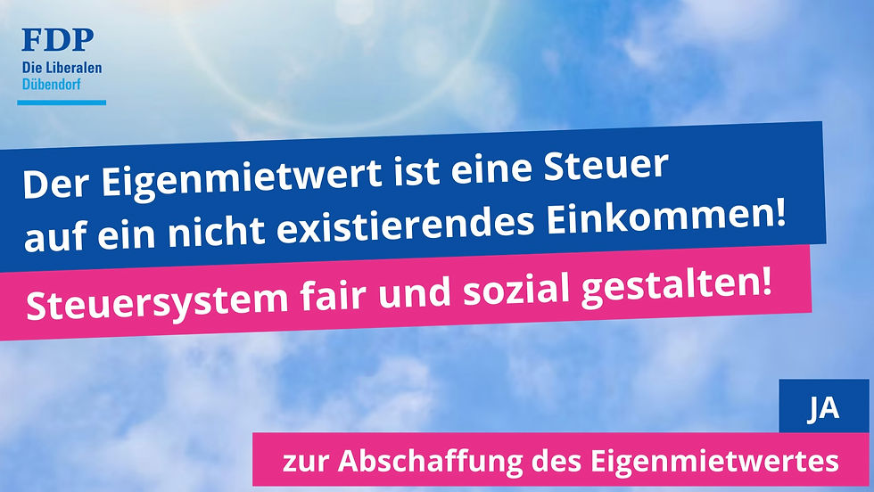 JA zur Abschaffung des Eigenmietwerts