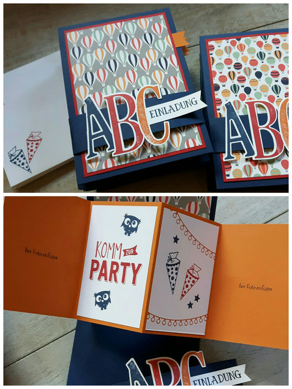 Einschulung ... Einladungskarten für Zwillinge