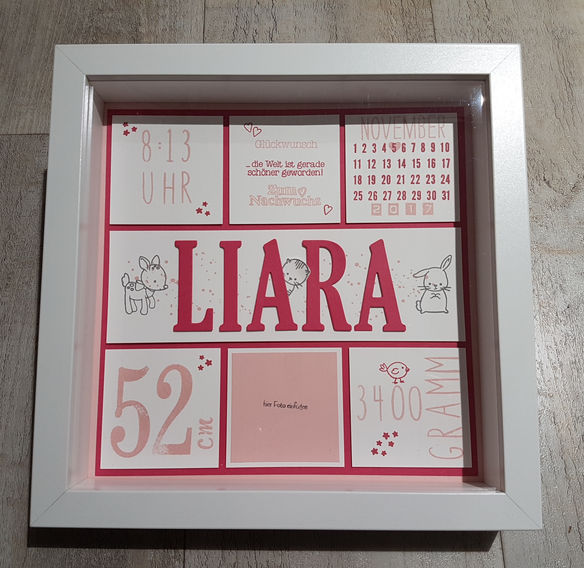 Bilderrahmen zur Geburt - Mädchen