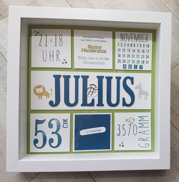 Bilderrahmen zur Geburt - Junge