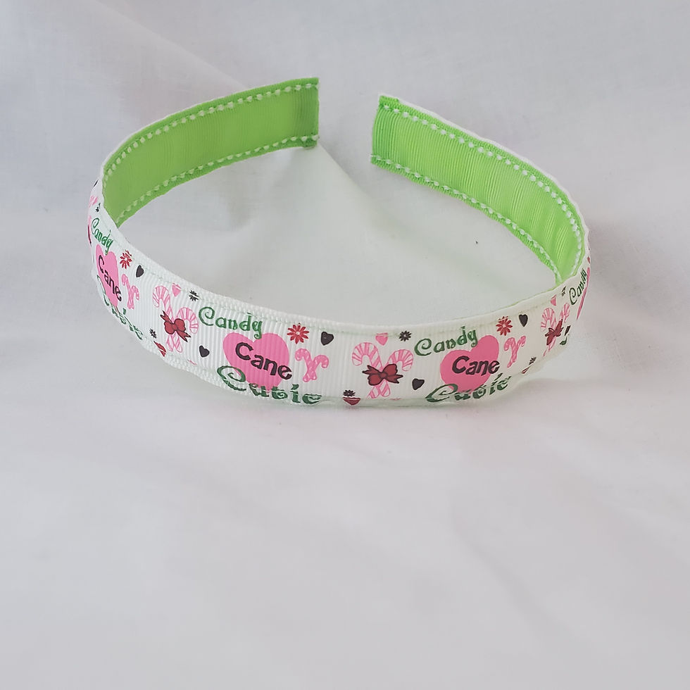 Thumbnail: Candy Cane Cutie Reversible Headband with Cover