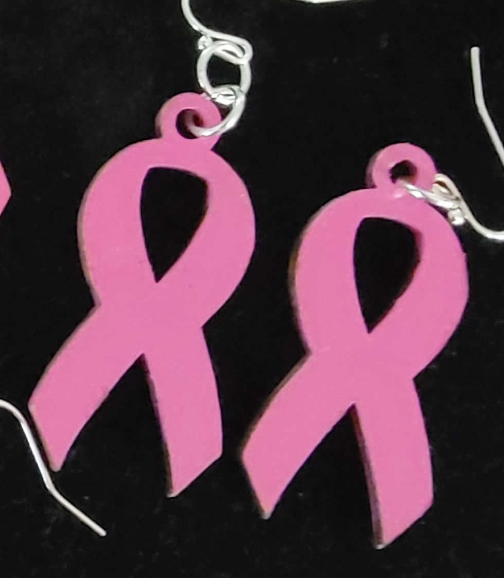 Thumbnail: Pink Ribbon Earrings