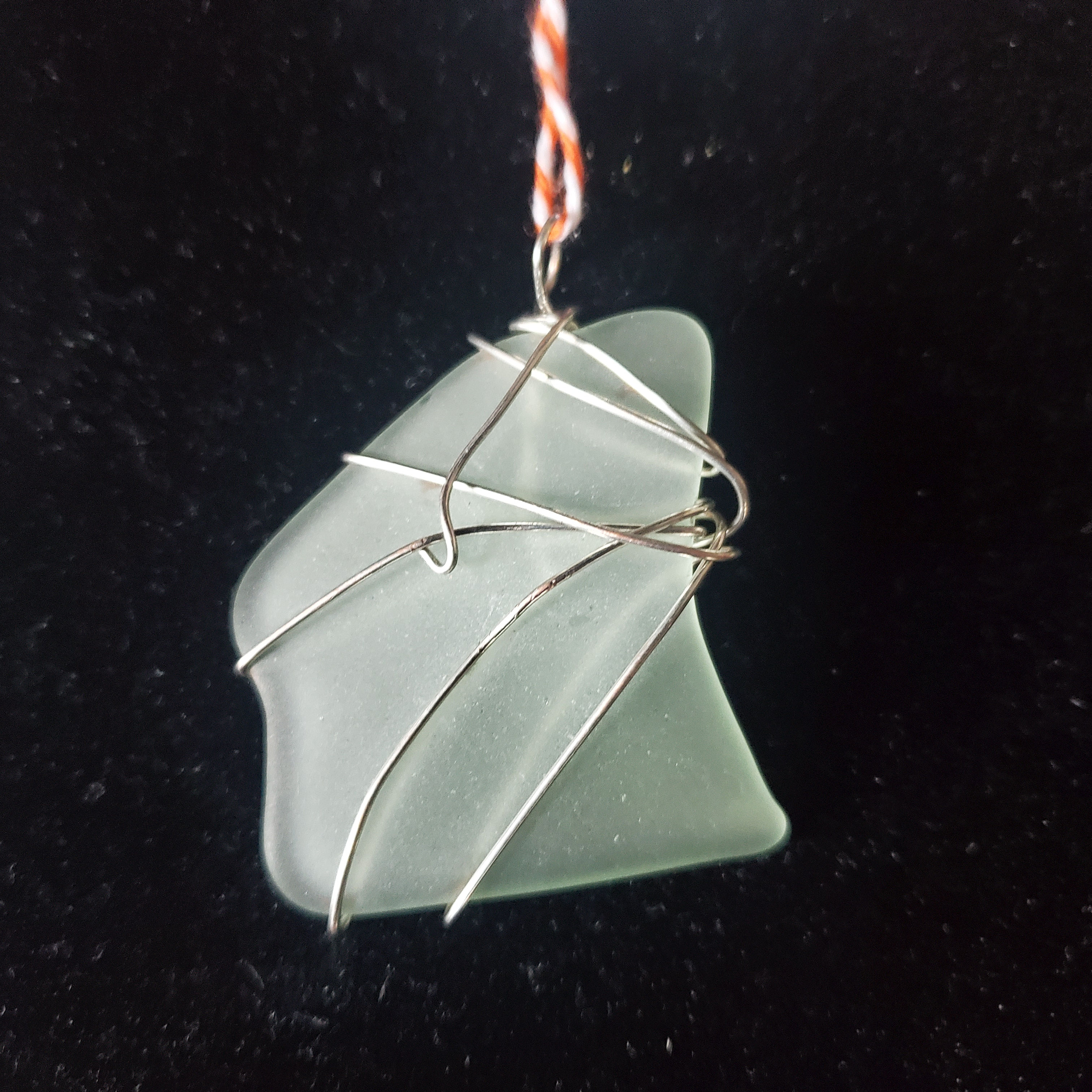 Green Sea Glass Pendant QQ